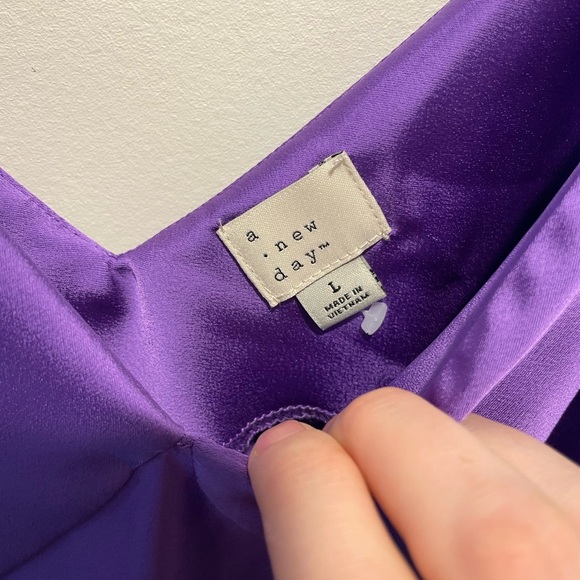 A New Day Elegant Purple Slip Dress Size Large - Picture 3 of 6